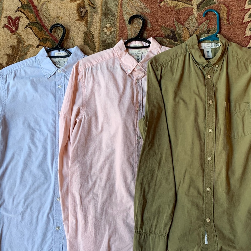 Lot of 3 H&M Button Down Shirts